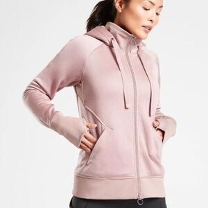 Athleta Triumph Luxe Shine Hoodie Dogwood Mauve